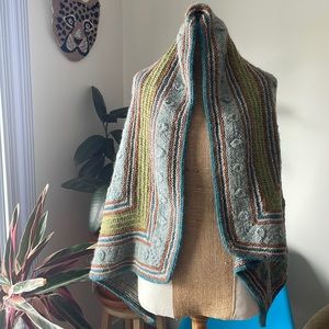 Rectangular knit shawl